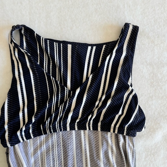 TOMMY BAHAMA ANOCHE SLEEVELESS STRIPE SHIFT HI-LOW MAXI DRESS STRIPED SIZE S - Picture 6 of 10
